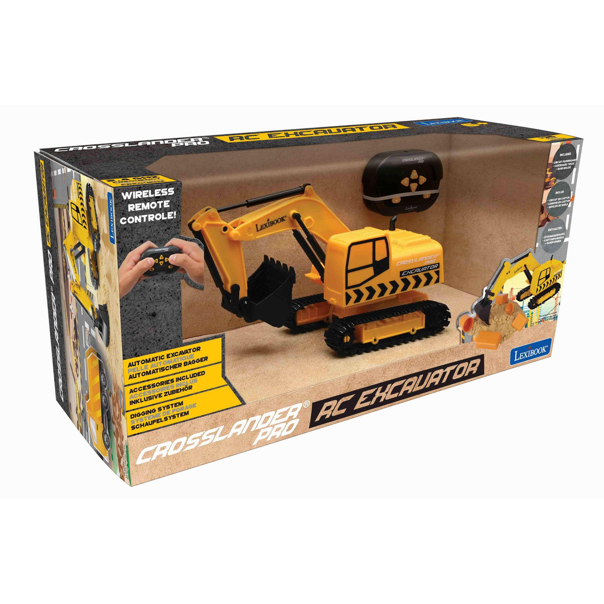 Lexibook Crosslander PRO Tractopelle télécommandé avec bras articulé