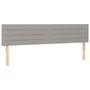 Voir la diapositive 2 : VIDAXL Tetes de lit 2 pcs Gris clair 100x5x78/88 cm Tissu