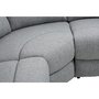 Canapé d'angle relax manuel 6 places HELENE tissu gris clair