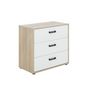 Voir la diapositive 2 : Commode 3 tiroirs L81xH73xP41cm ALLAN
