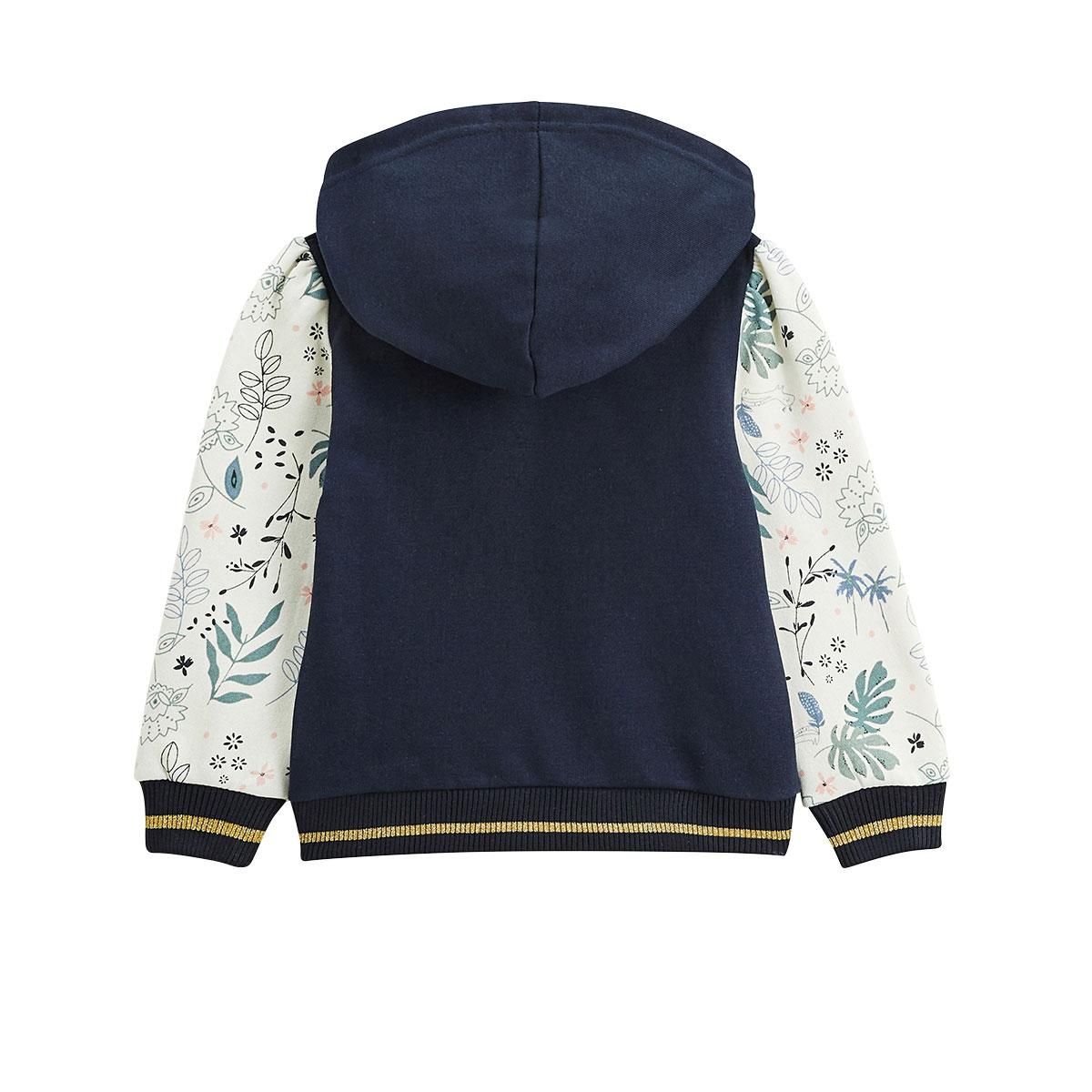 Petit Béguin Sweat à capuche zippé bébé en molleton Belle de Nuit