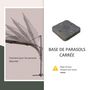 Voir la diapositive 5 : OUTSUNNY Pied de parasol déporté base de lestage parasol déporté dim. 88L x 88l x 19H cm HDPE gris