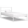 Voir la diapositive 1 : VIDAXL Cadre de lit sans matelas blanc metal 90x200 cm