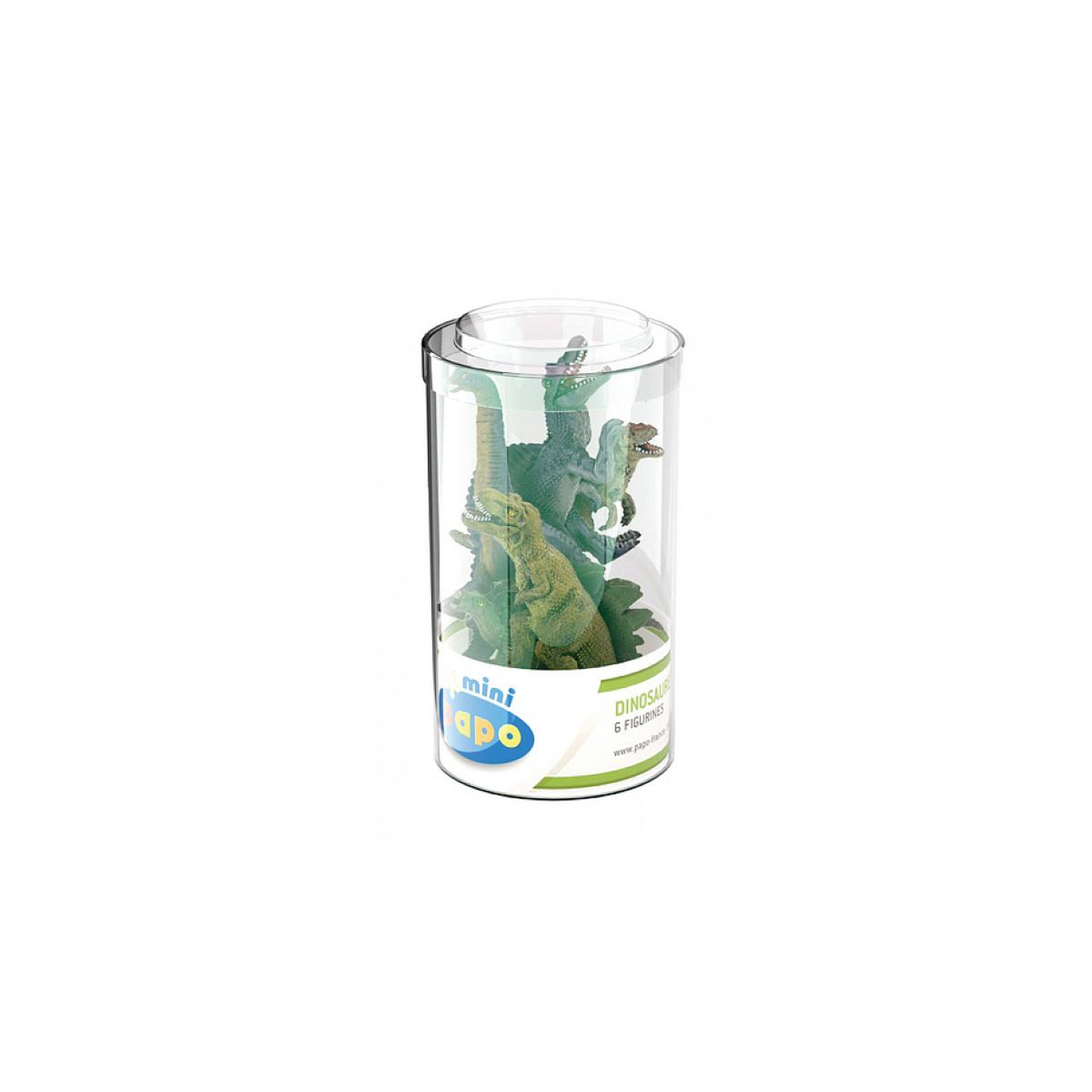 Papo 33018 Mini PLUS Dinosaures Lot 1 (Tube, 6 pcs)