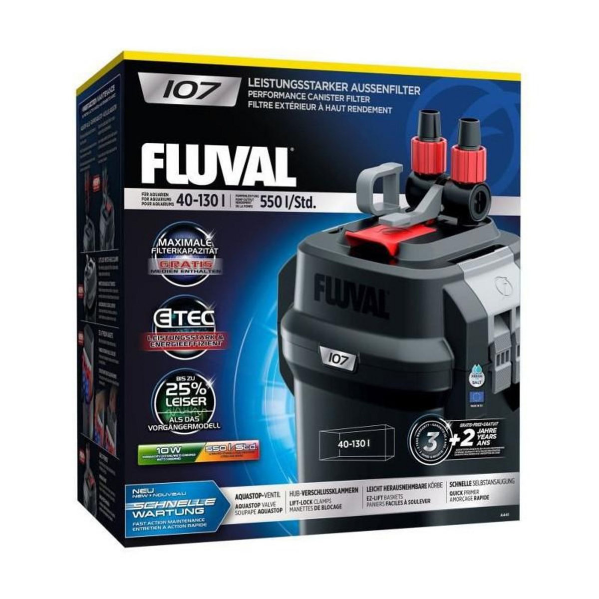 Fluval FLUVAL Serie 7 107 Filtre dexterieur pour aquarium