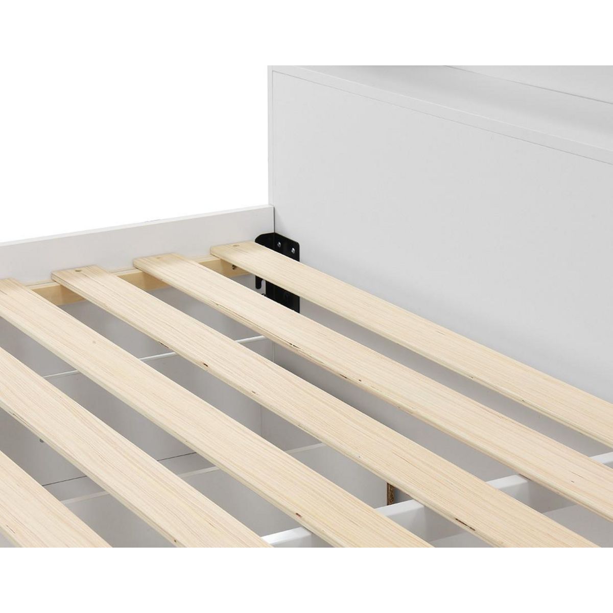 BEST MOBILIER Andrea - lit avec rangements - 180x200 cm - sommier inclus - bois