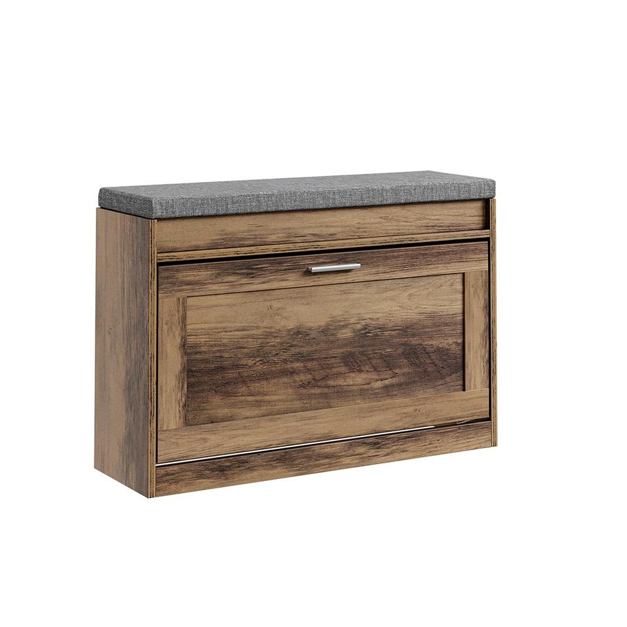 SOBUY Banc Rangement Chaussures avec Siège Marron 75x24x53cm FSR218-F