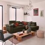 Voir la diapositive 4 : BEST MOBILIER Zaria - canapé d'angle droit - convertible avec coffre et têtières réglables - 5 places - en velours côtelé