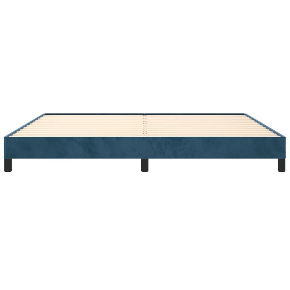 VIDAXL Cadre de lit sans matelas bleu fonce 200x200 cm velours