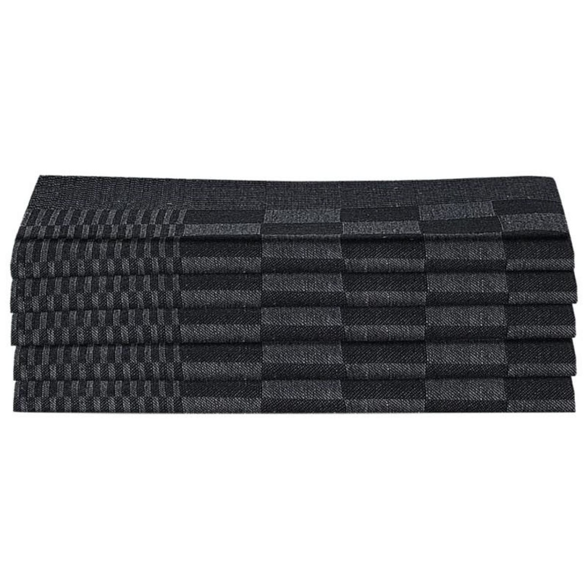 VIDAXL Ensemble de serviettes 20 pcs noir et gris coton