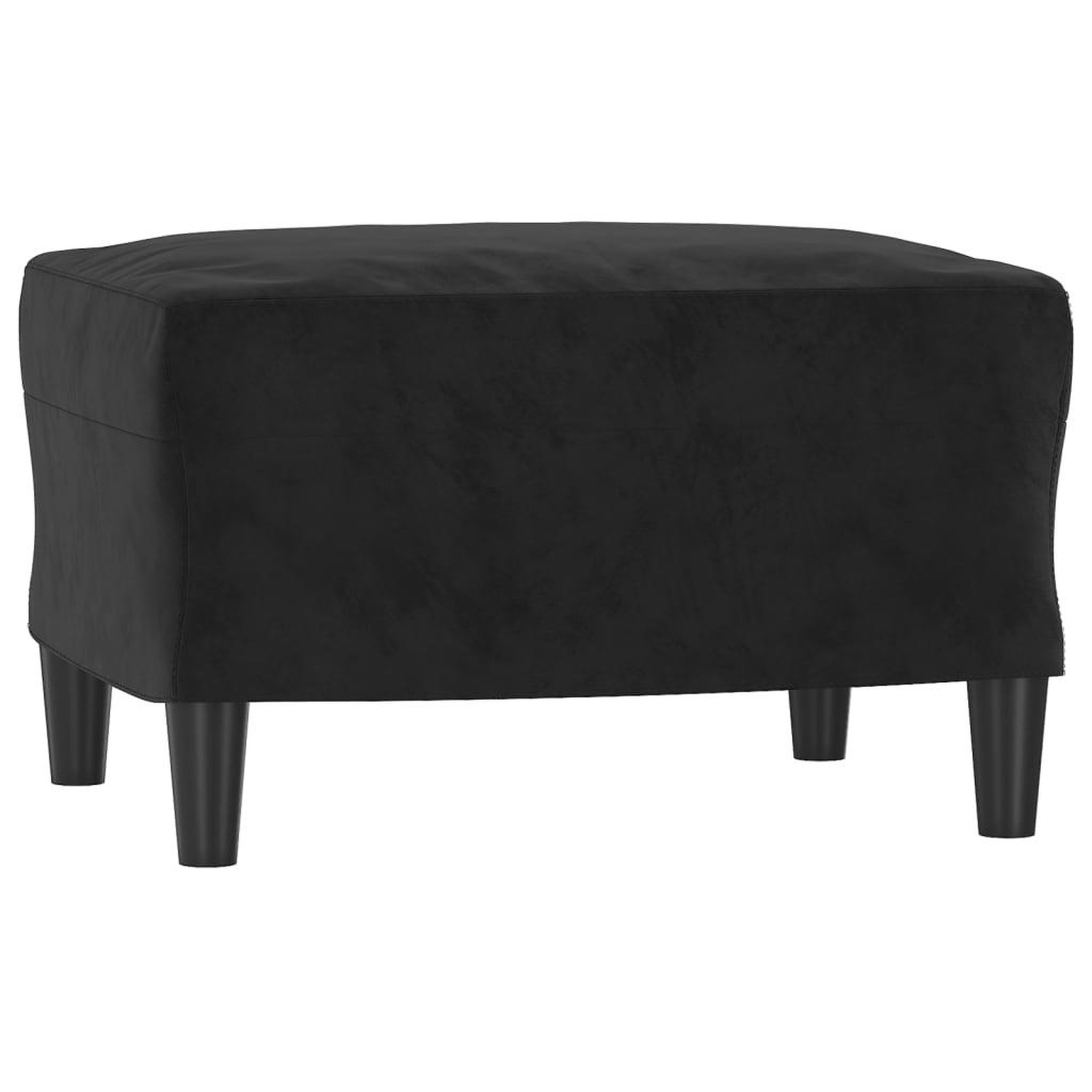 Voir la diapositive 5 : VIDAXL Canape a 3 places avec repose-pieds Noir 180 cm Velours
