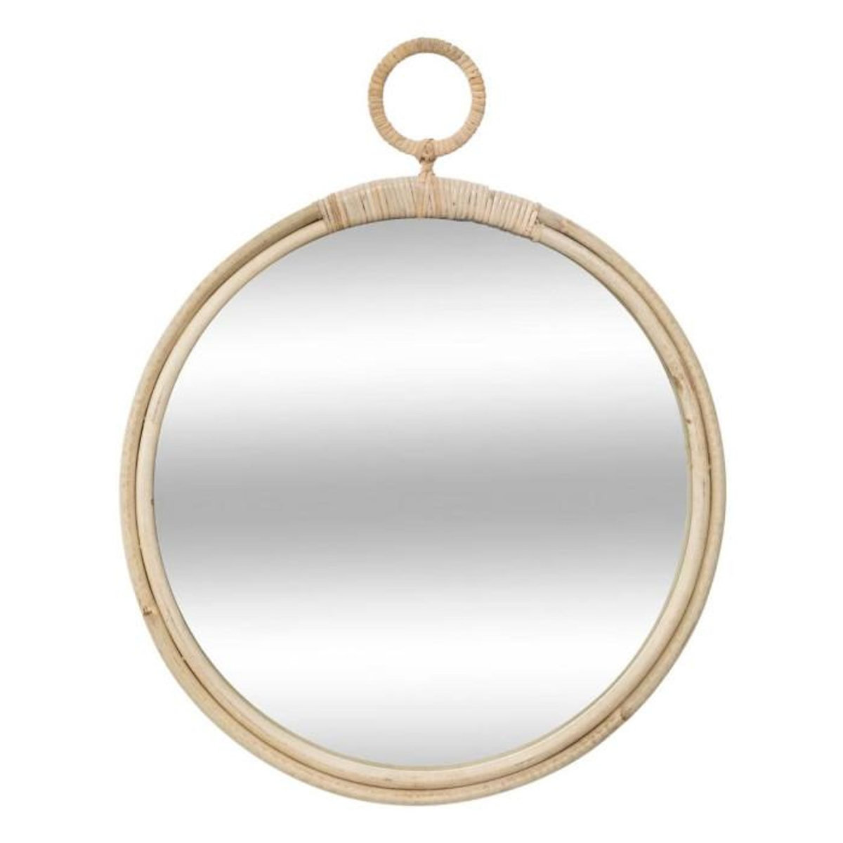 ATMOSPHERA Miroir Mural Rond en Rotin  Kailua  38cm Naturel