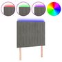 Voir la diapositive 2 : VIDAXL Tete de lit a LED Gris clair 80x5x118/128 cm Velours