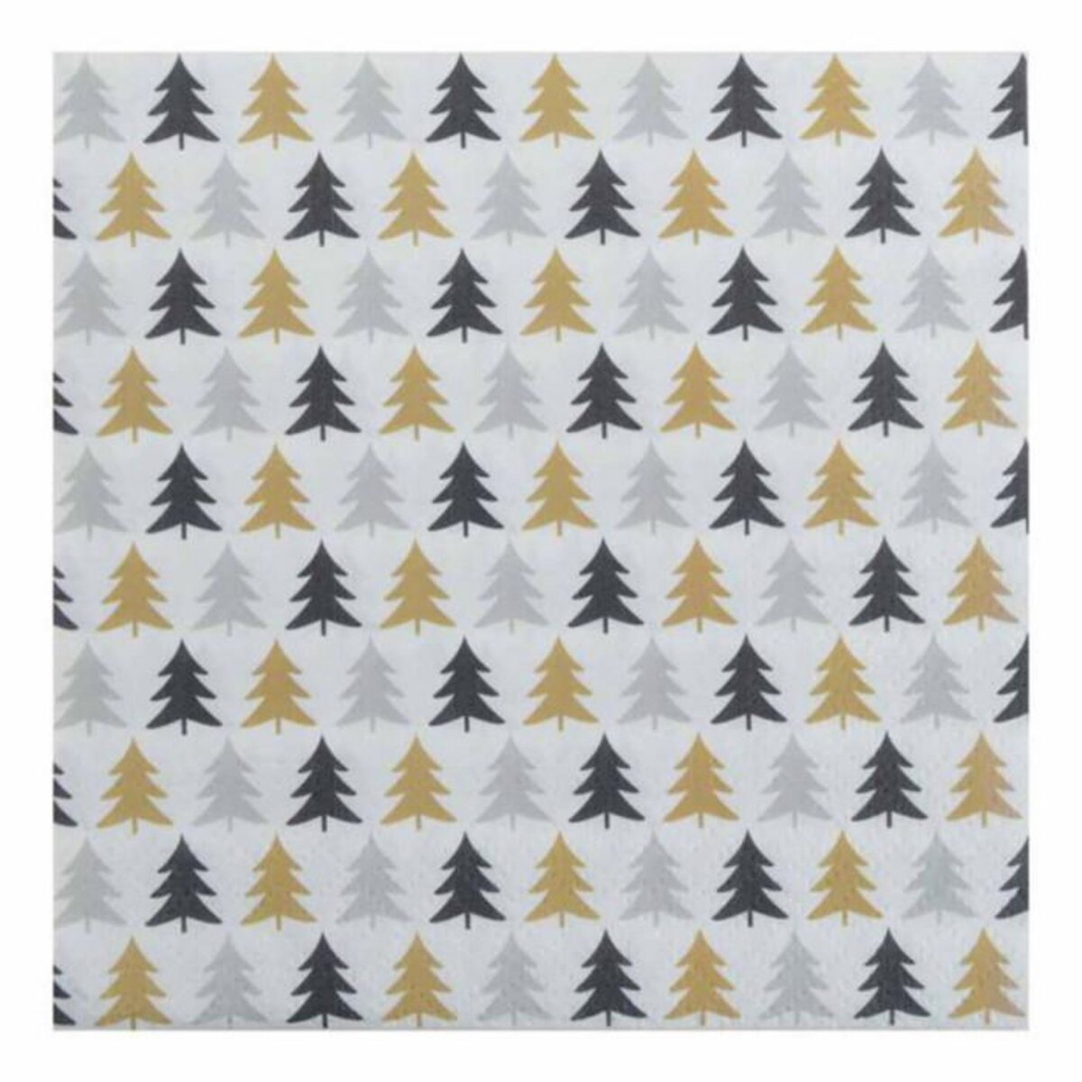 Paris Prix Lot de 20 Serviettes en Papier  Mini Sapins  33x33cm Multicolore