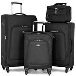 David Jones Lot de 3 valises souples plus 1 vanity. Coloris disponibles : Noir