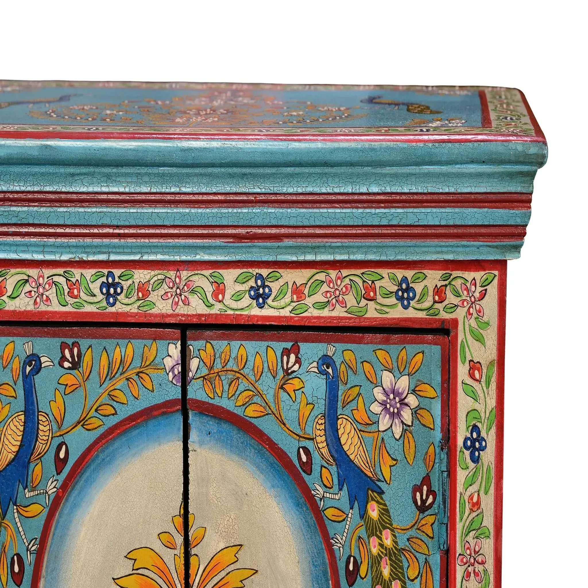 Voir la diapositive 3 : GINER Y COLOMER SL Meuble d'appoint en bois de manguier et mdf 52 cm style ethnique