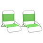 Voir la diapositive 1 : VIDAXL Chaises de plage pliables lot de 2 Vert Tissu