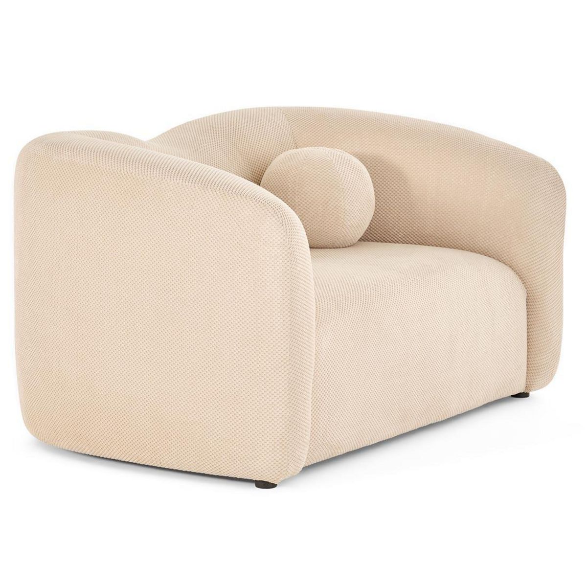 LISA DESIGN Charles - canapé droit 2 places en velours texturé