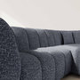 Voir la diapositive 4 : LISA DESIGN Curtis - canapé d'angle droit 4 places avec accoudoir en tissu texturé