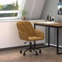 Voir la diapositive 1 : VIDAXL Chaise pivotante de bureau Marron Velours