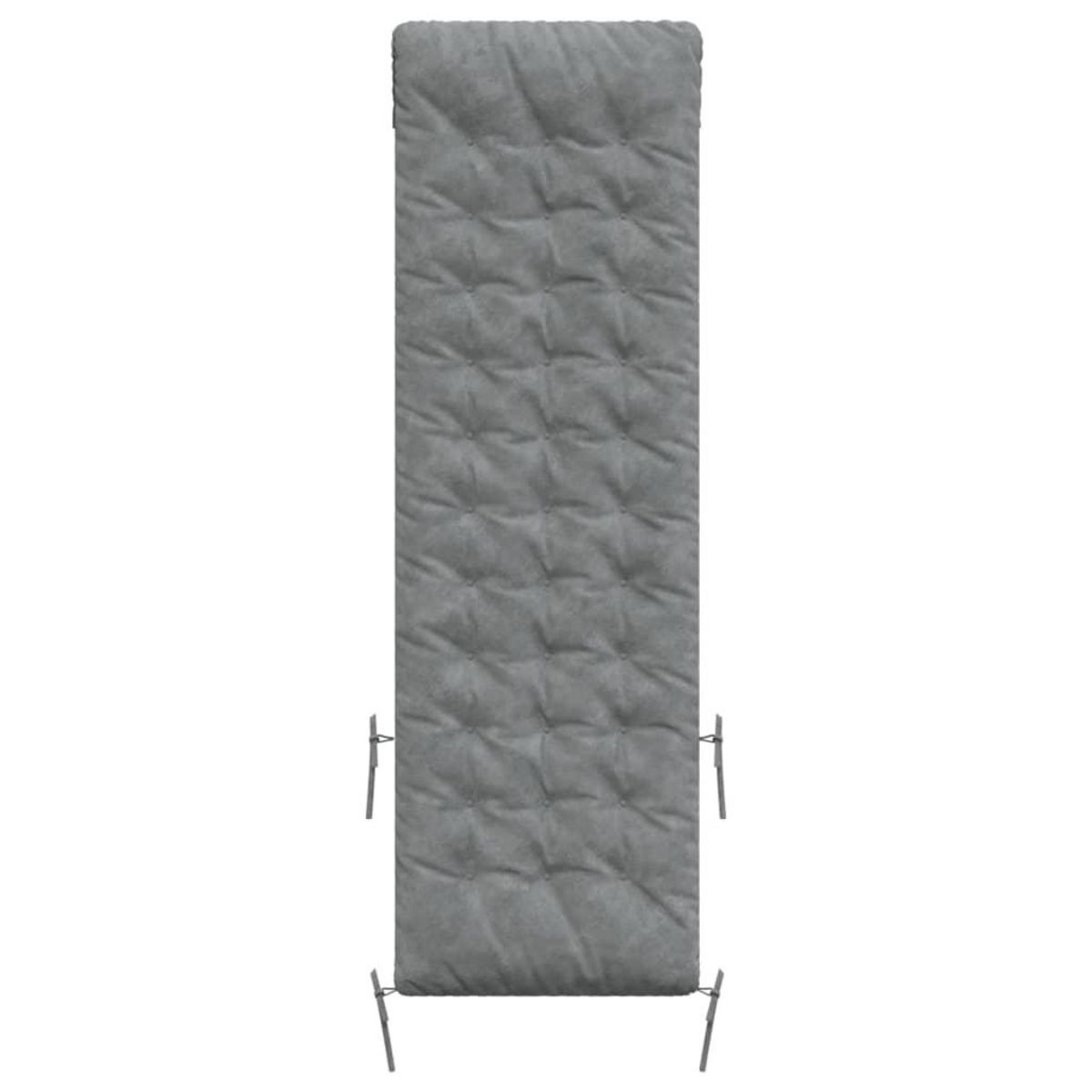 VIDAXL Coussin de chaise longue gris 160x50x10 cm similicuir daim