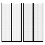 VIDAXL Rideau de porte contre insectes 210x100cm 2 pcs magnetique noir
