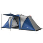 Voir la diapositive 1 : OUTSUNNY Tente de camping tunnel familiale 4-5 pers. imperméable 3000mm - 550x220x190cm - bleu