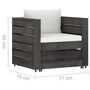Voir la diapositive 6 : VIDAXL Salon de jardin 2 pcs avec coussins Bois impregne de gris