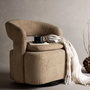 Voir la diapositive 6 : Paris Prix Fauteuil Design Bouclette  Laurel  71cm Marron
