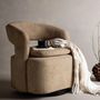 Voir la diapositive 6 : Paris Prix Fauteuil Design Bouclette  Laurel  75cm Marron