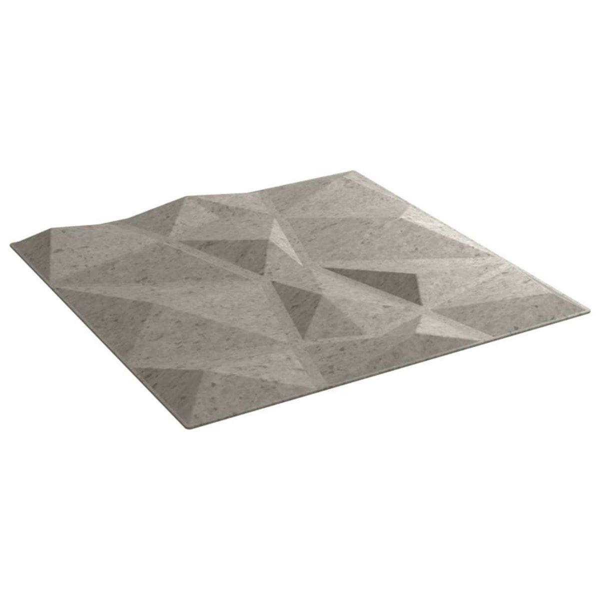 VIDAXL Panneaux muraux 48 pcs gris beton 50x50 cm XPS 12 m² losange