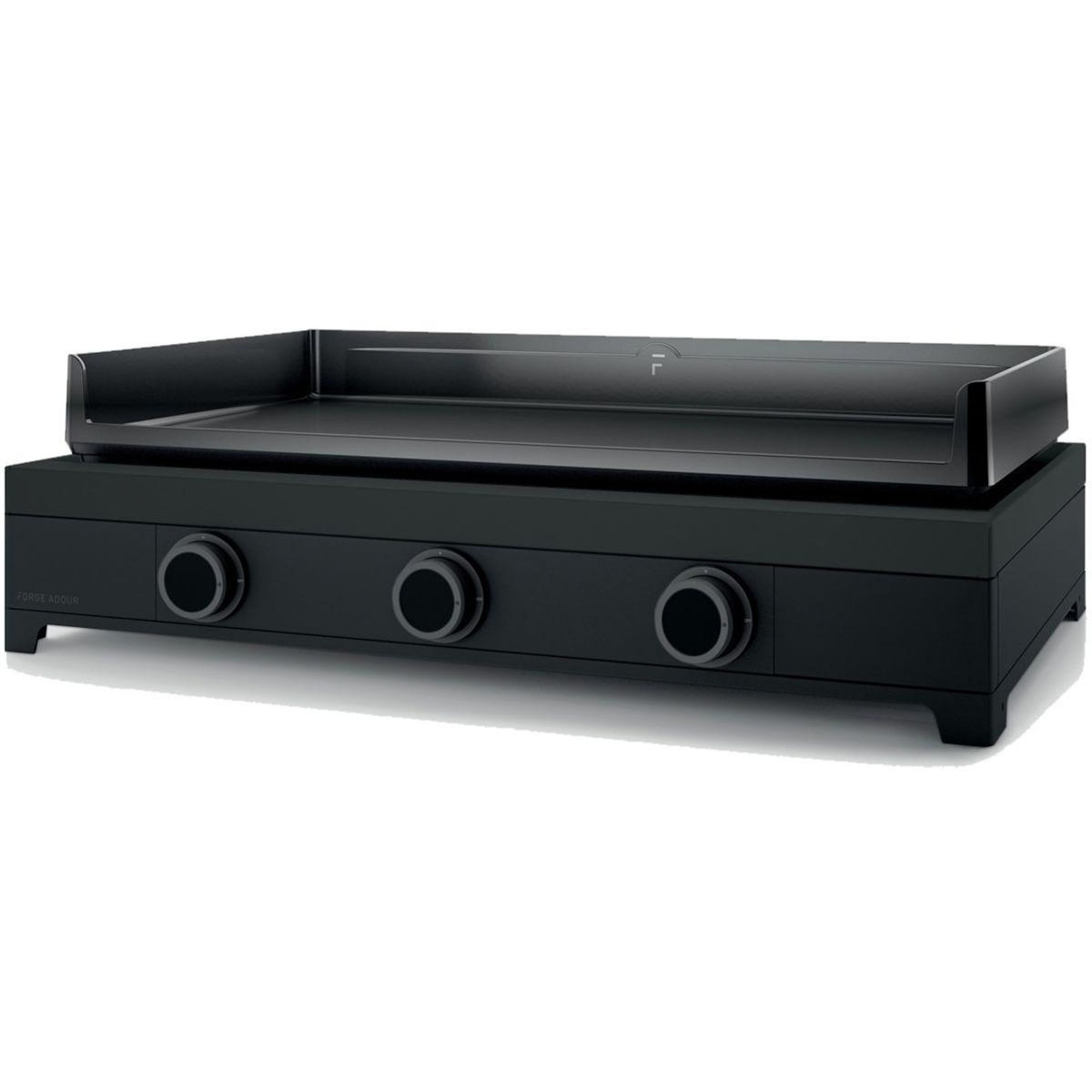 FORGE ADOUR Plancha gaz modern G 75 A N 3 brûleurs à poser, 74.4x42 cm