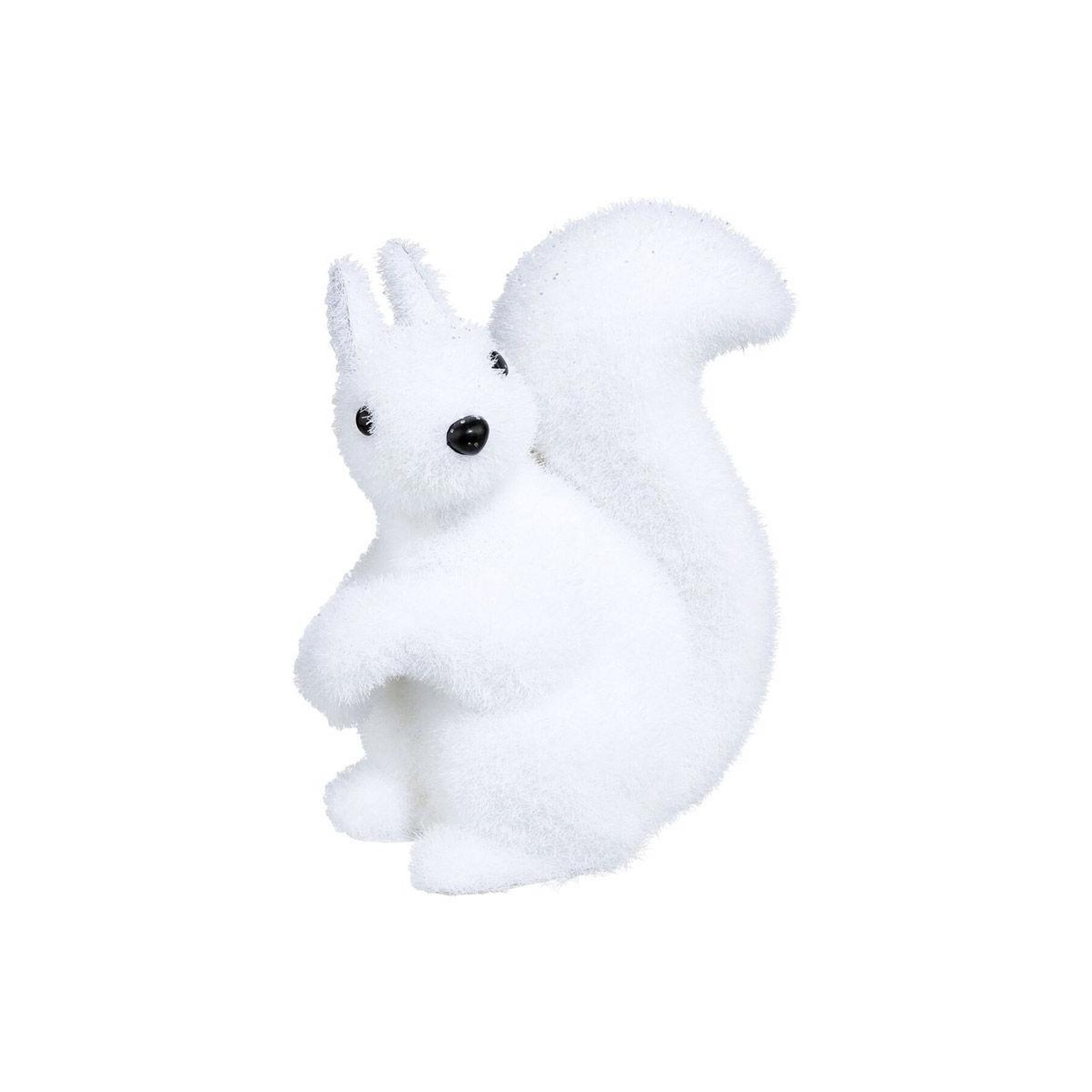 Voir la diapositive 1 : FEERIC LIGHT & CHRISTMAS Écureuil assis déco  manteau  12cm blanc