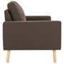 Voir la diapositive 4 : VIDAXL Canape a 2 places Marron Tissu