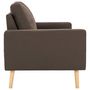 Voir la diapositive 4 : VIDAXL Canape a 2 places Marron Tissu