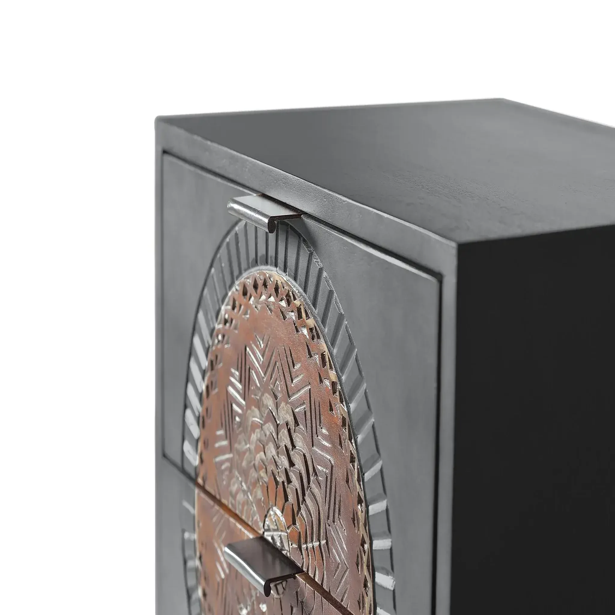 Voir la diapositive 4 : GINER Y COLOMER SL Chiffonnier en bois de manguier 45 cm style ethnique contemporain industriel