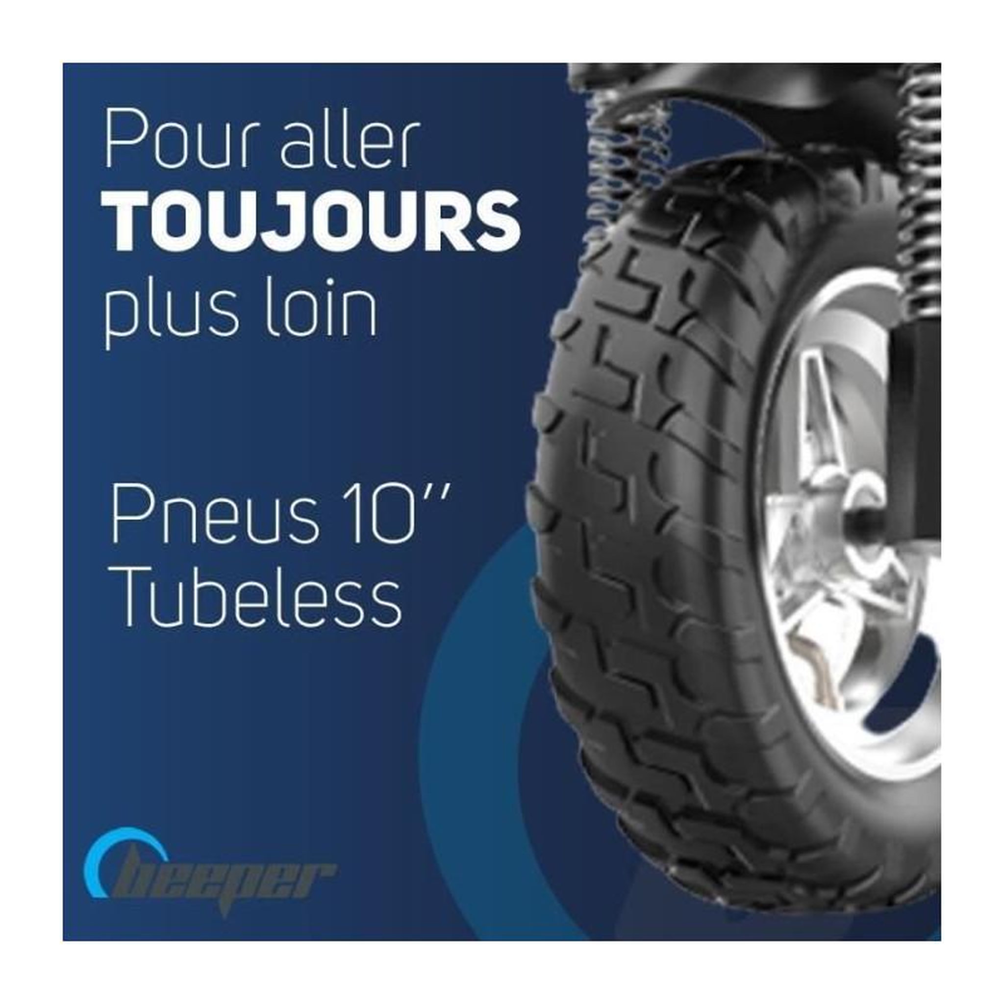 Voir la diapositive 3 : BEEPER Trottinette électrique tout-terrain - BEEPER - Cross - 500W - 10- 48V - 10Ah