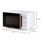 Voir la diapositive 4 : Domo Micro-ondes solo 20l 700w blanc - DO2720