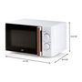 Voir la diapositive 4 : Domo Micro-ondes solo 20l 700w blanc - DO2720
