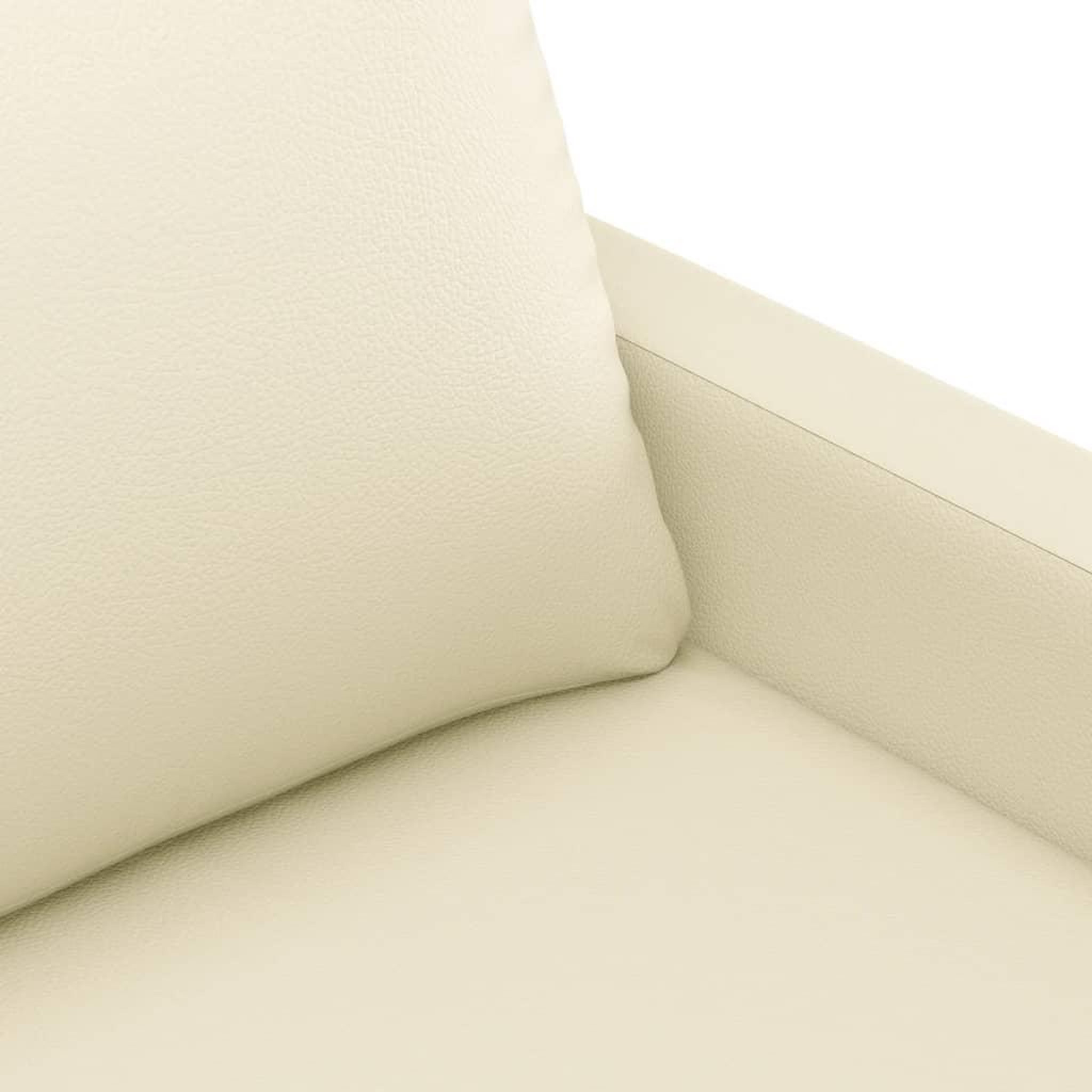 Voir la diapositive 5 : VIDAXL Ensemble de canapes 2 pcs avec coussins Creme Similicuir