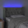 Voir la diapositive 4 : VIDAXL Tete de lit a LED Gris clair 83x16x78/88 cm Velours