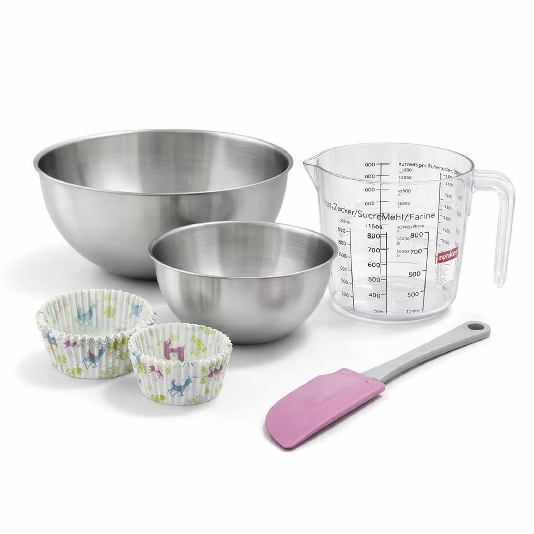 ZENKER Set de 54 ustensiles de pâtisserie moules à muffins bol spatule de pâtisserie et verre doseur zenker smart pastry