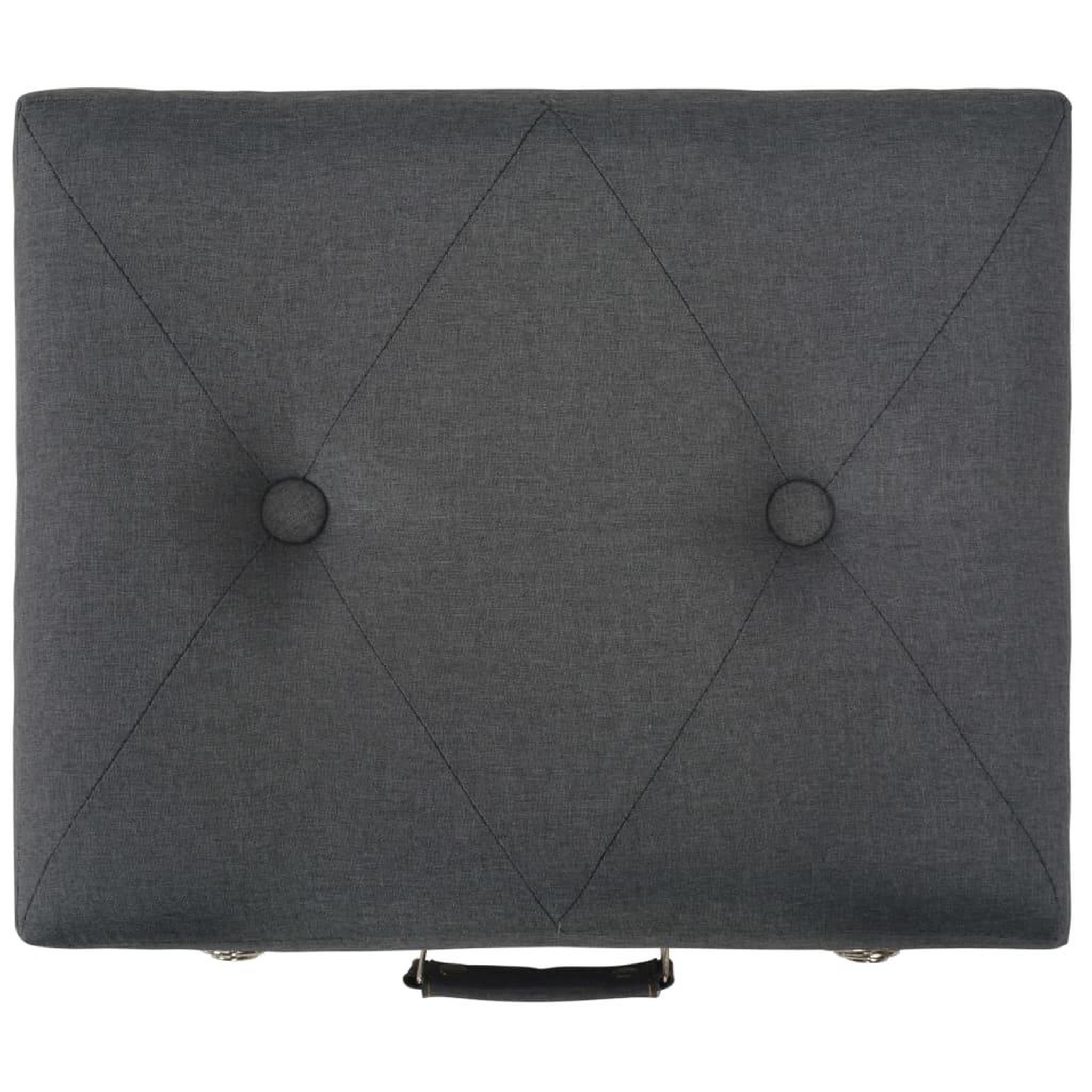 Voir la diapositive 5 : VIDAXL Tabourets de rangement lot de 3 Gris fonce Tissu