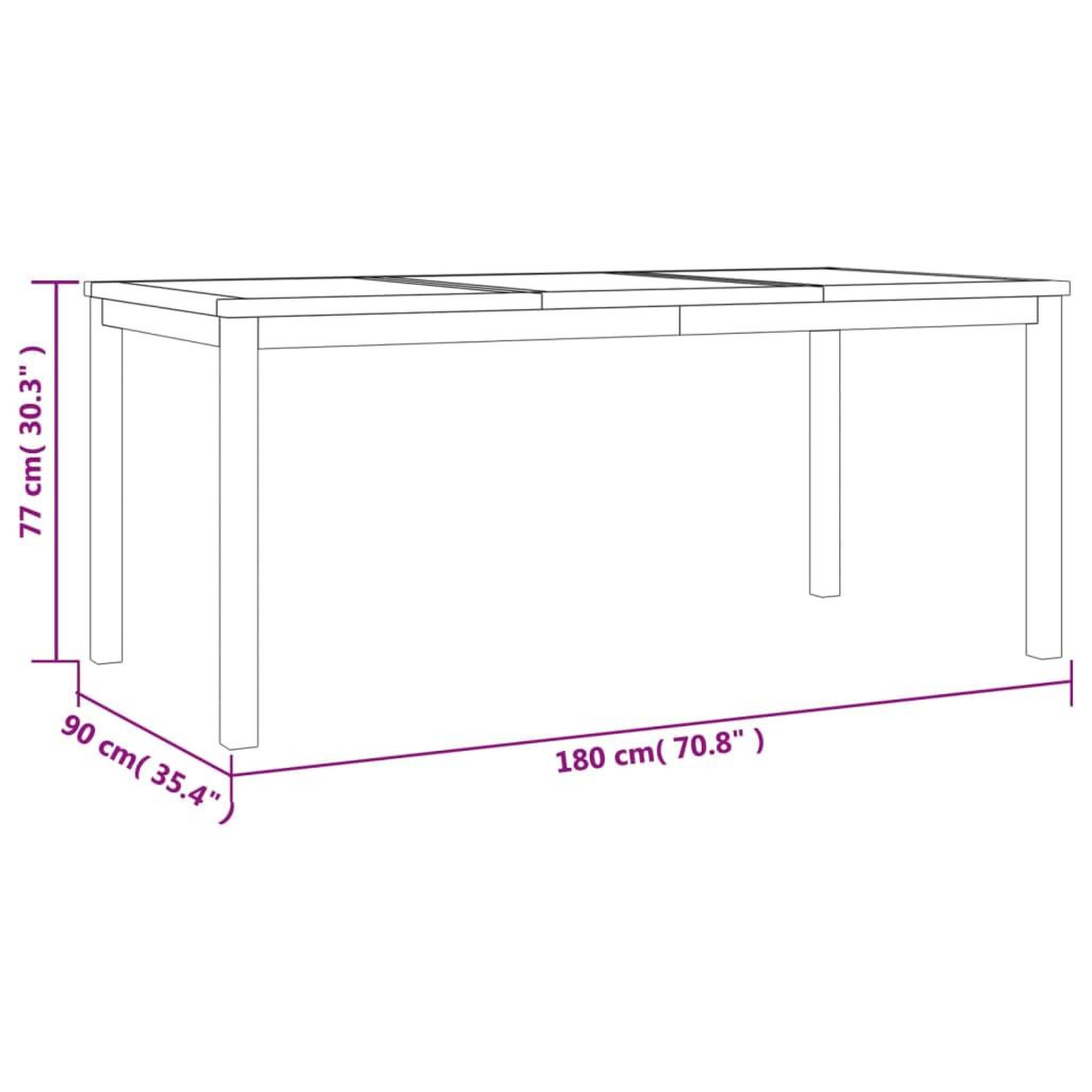 Voir la diapositive 6 : VIDAXL Ensemble a manger de jardin 5pcs Bois de teck massif