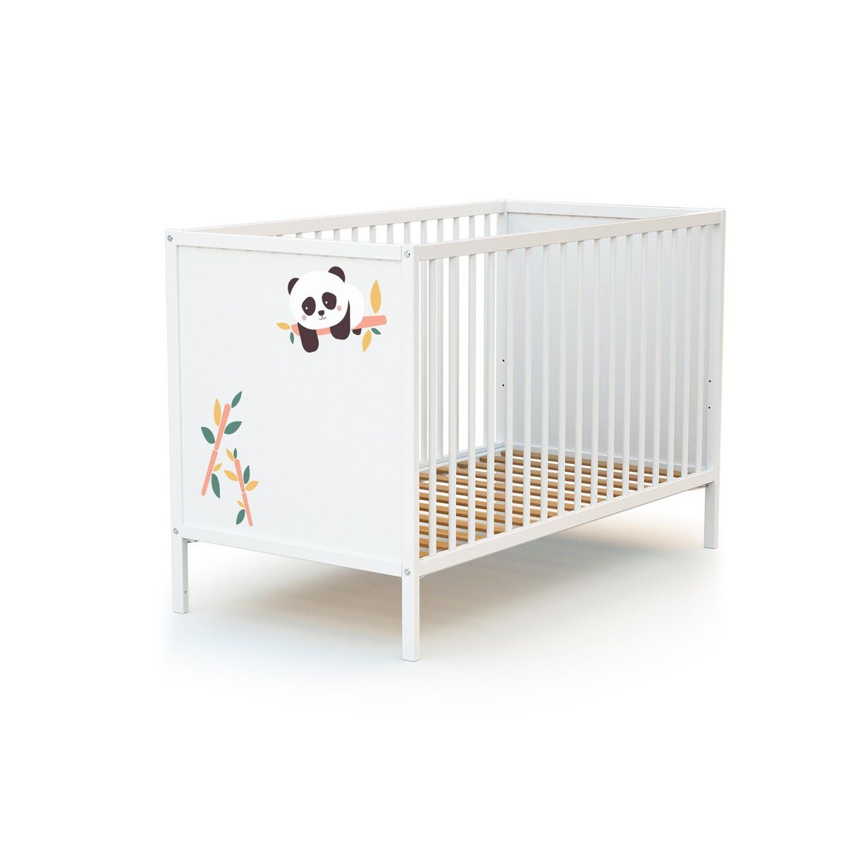 WEBABY Lit bébé en bois 60x120 cm ALBA