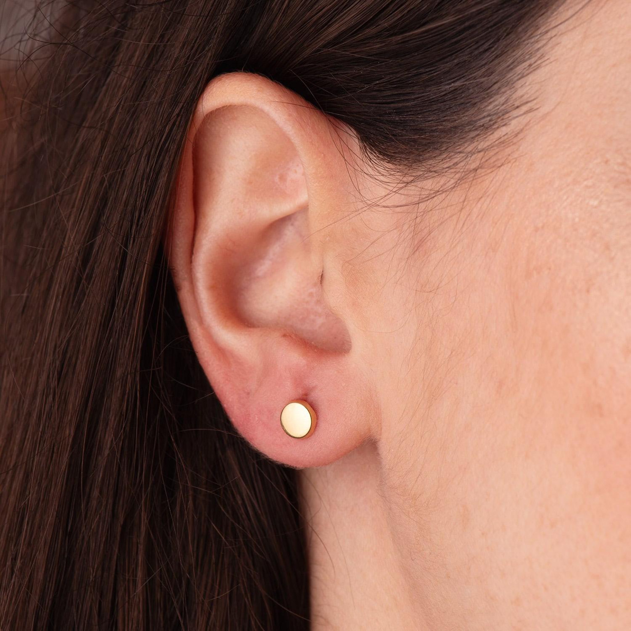 Voir la diapositive 2 : L'ATELIER D'AZUR Boucles d'Oreilles Or 18 Carats 750/000 Jaune Ronde
