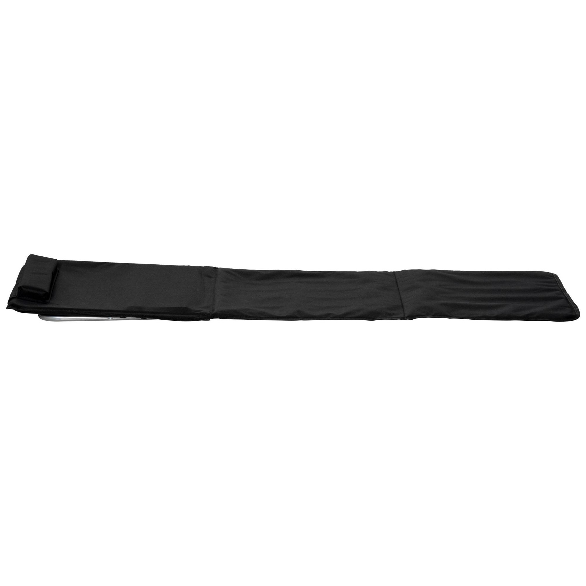 Voir la diapositive 5 : OUTSUNNY Lot de 2 tapis de plage rembourré - matelas de plage - nattes de plage - dossier inclinable multi-positions - sac transport inclus - métal polyester PE noir