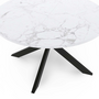 Voir la diapositive 5 : ID MARKET Table basse ronde ALASKA 70 cm plateau effet marbre blanc et  pied araignée métal noir