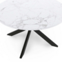 Voir la diapositive 5 : ID MARKET Table basse ronde ALASKA 70 cm plateau effet marbre blanc et  pied araignée métal noir
