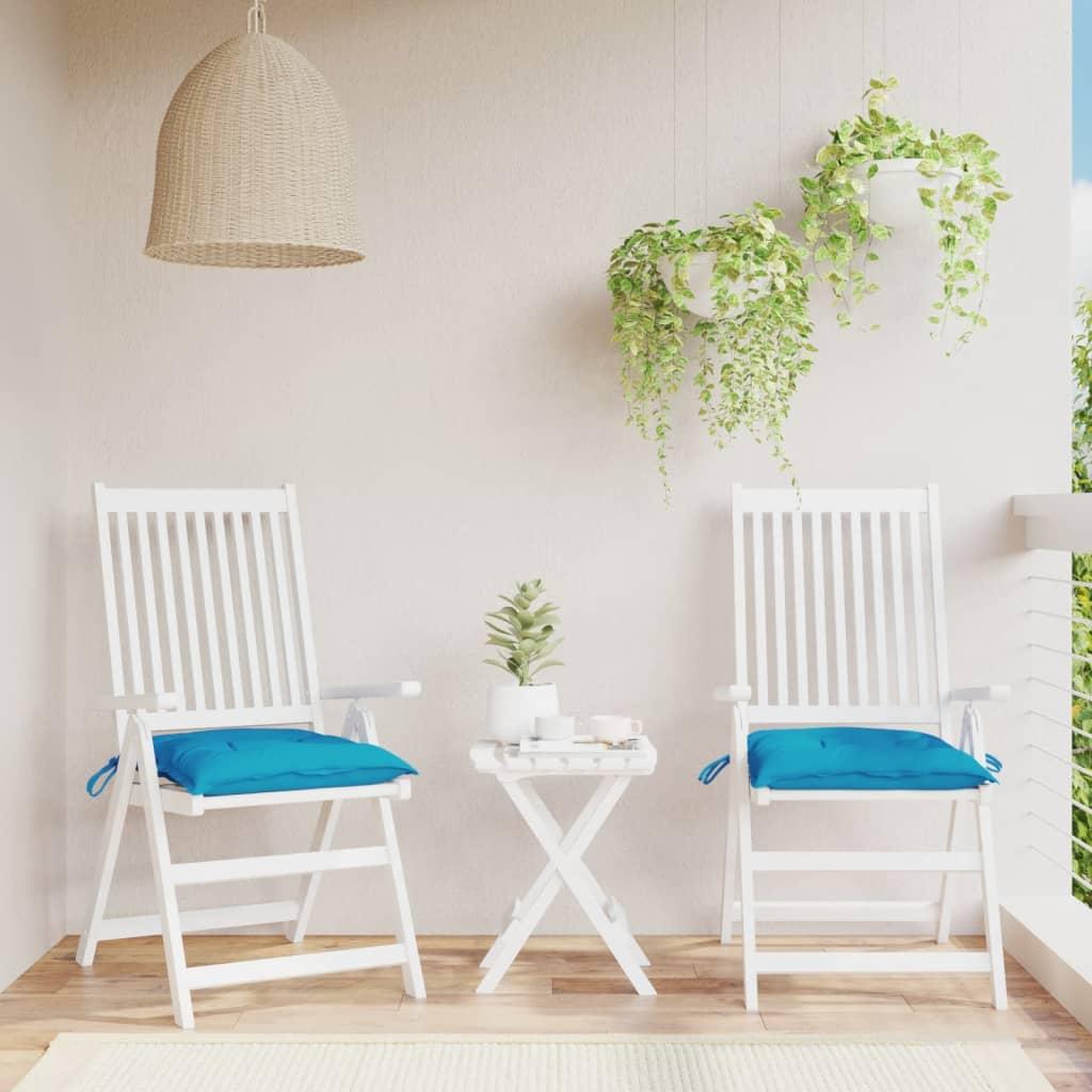 VIDAXL Coussins de palette lot de 2 bleu clair 50x50x7 cm tissu oxford